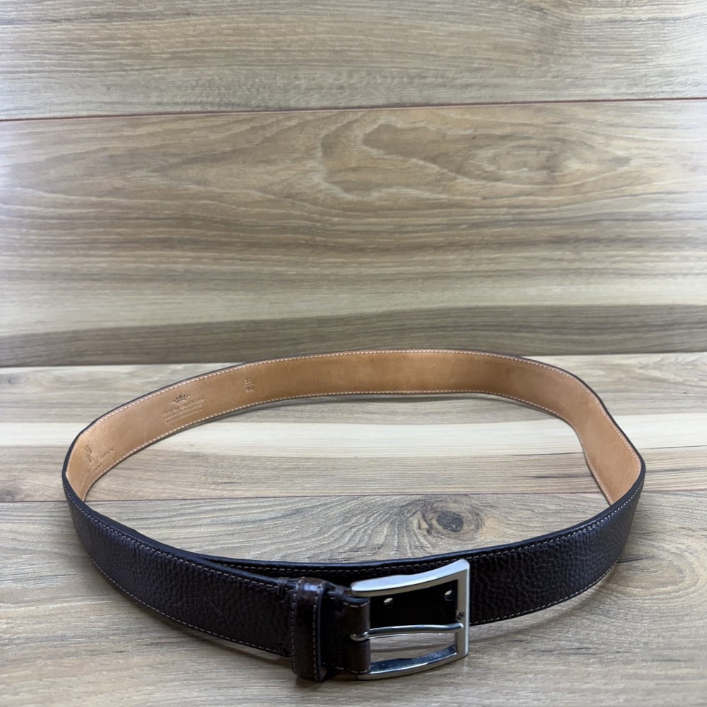 Martin Dingman Mens Belt Size 36/90 Royal Bullhide Dark Brown‎ Leather - Picture 2 of 7